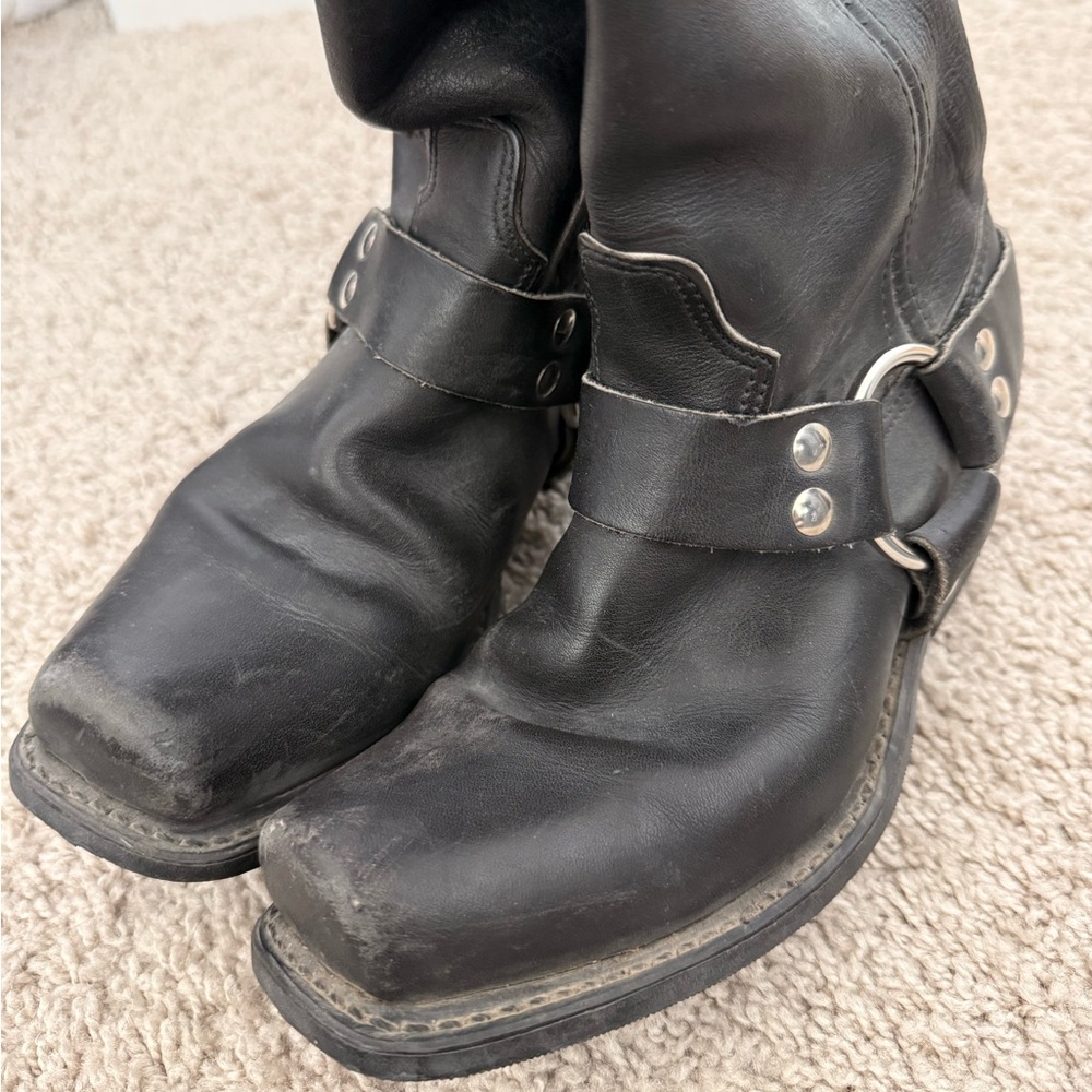 Vintage 90’s Double H leather moto boots